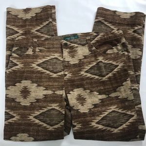 Ralph Lauren Southwestern Aztec Jeans. Size 16
